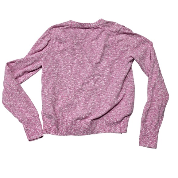 J.Crew Beach Cardigan Sweater Women M Pink Marled Cotton Blend Summer Spring - Picture 3 of 9